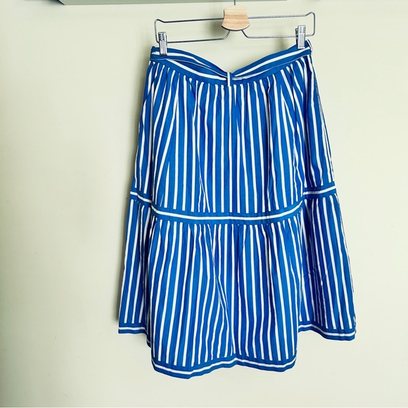 J CREW Button Front Striped Midi Skirt 10 - Picture 4 of 8